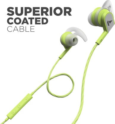 BOAT BASSHEADS 242 WIRED HEADSET  (SPIRIT LIME, IN THE EAR)