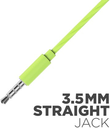 BOAT BASSHEADS 242 WIRED HEADSET  (SPIRIT LIME, IN THE EAR)