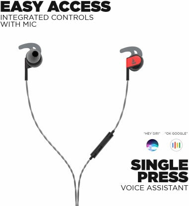 BOAT BASSHEADS 242 WIRED HEADSET  (ACTIVE BLACK, IN THE EAR)