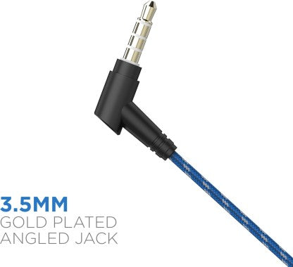 BOAT BASSHEADS 182 WIRED HEADSET  (JAZZY BLUE, IN THE EAR)