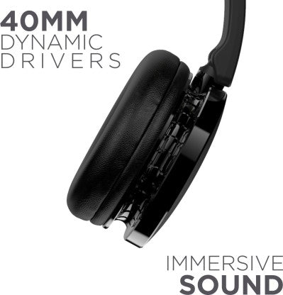 BOAT ROCKERZ 370 BLUETOOTH HEADSET  (BUOYANT BLACK, ON THE EAR)