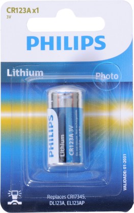 PHILIPS CR123A LITHIUM  BATTERY