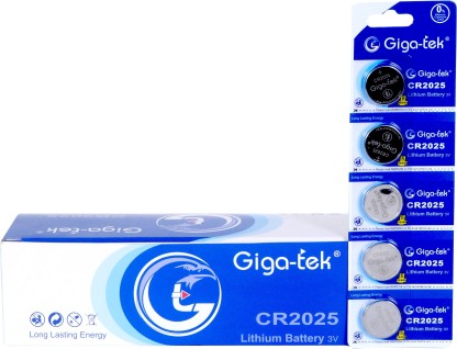 GIGA-TEK CR2025 3V LITHIUM   BATTERY  (PACK OF 5)