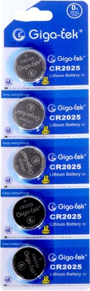 GIGA-TEK CR2025 3V LITHIUM   BATTERY  (PACK OF 5)