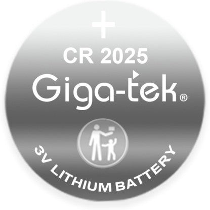 GIGA-TEK CR2025 3V LITHIUM   BATTERY  (PACK OF 5)