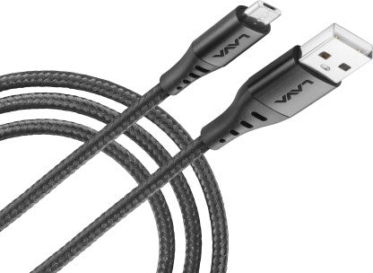 LAVA MICRO USB CABLE 2 A 1 M D4  (COMPATIBLE WITH MOBILES, BLACK)
