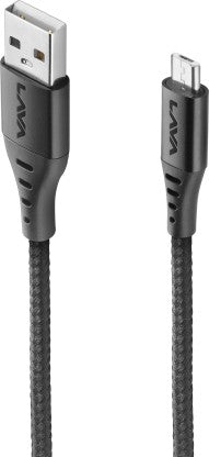LAVA MICRO USB CABLE 2 A 1 M D4  (COMPATIBLE WITH MOBILES, BLACK)