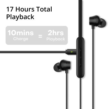 DIZO BY REALME TECHLIFE WIRELESS BLUETOOTH HEADSET  (BLACK, IN THE EAR)