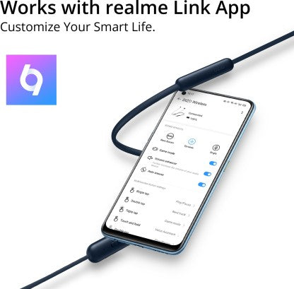 DIZO BY REALME TECHLIFE WIRELESS BLUETOOTH HEADSET  (BLUE, IN THE EAR)
