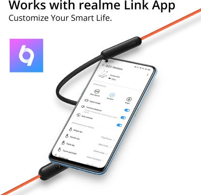 DIZO BY REALME TECHLIFE WIRELESS BLUETOOTH HEADSET  (ORANGE, IN THE EAR)