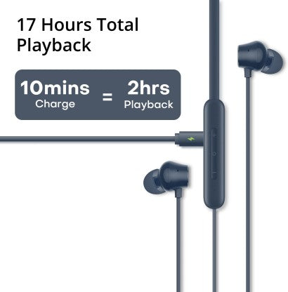 DIZO BY REALME TECHLIFE WIRELESS BLUETOOTH HEADSET  (BLUE, IN THE EAR)