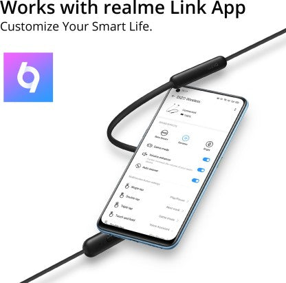 DIZO BY REALME TECHLIFE WIRELESS BLUETOOTH HEADSET  (BLACK, IN THE EAR)