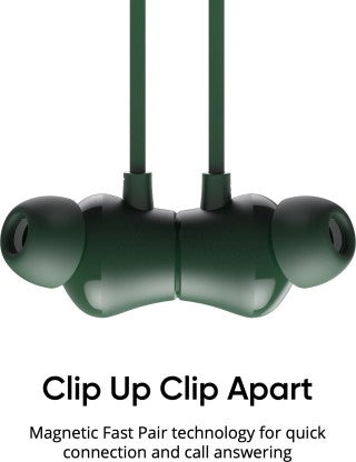 DIZO WIRELESS DASH WITH 30H PLAY AND BLINK FAST CHARGING (BY REALME TECHLIFE) BLUETOOTH HEADSET  (DYNAMIC GREEN, IN THE EAR)