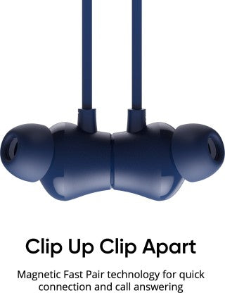 DIZO WIRELESS DASH WITH 30H PLAY AND BLINK FAST CHARGING (BY REALME TECHLIFE) BLUETOOTH HEADSET  (ELECTRIC BLUE, IN THE EAR)