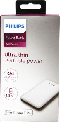 PHILIPS 5000 MAH POWER BANK  (GREY, LITHIUM POLYMER)