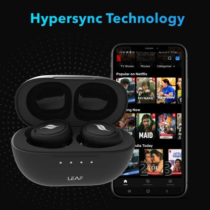 LEAF DOTS 2 BLUETOOTH HEADSET  (CARBON BLACK, TRUE WIRELESS)