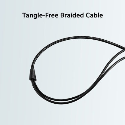MI DUAL DRIVER EARPHONE, 10+8 MM DRIVER, MAGNETIC EARBUDS, BRAIDED CABLE WIRED HEADSET  (BLACK, IN THE EAR)