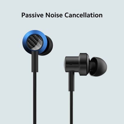 MI DUAL DRIVER EARPHONE, 10+8 MM DRIVER, MAGNETIC EARBUDS, BRAIDED CABLE WIRED HEADSET  (BLACK, IN THE EAR)