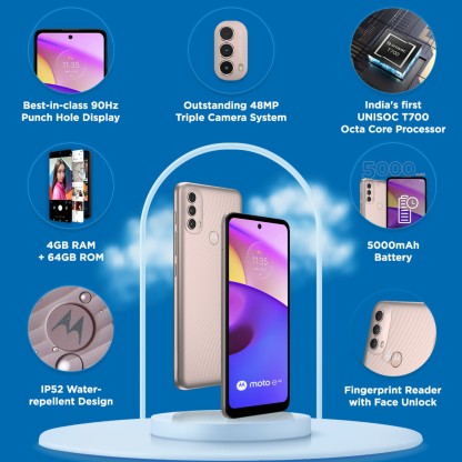 MOTOROLA E40 (PINK CLAY, 64 GB)  (4 GB RAM)