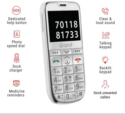 [LikeNew] EASYFONE GRAND  (WHITE)