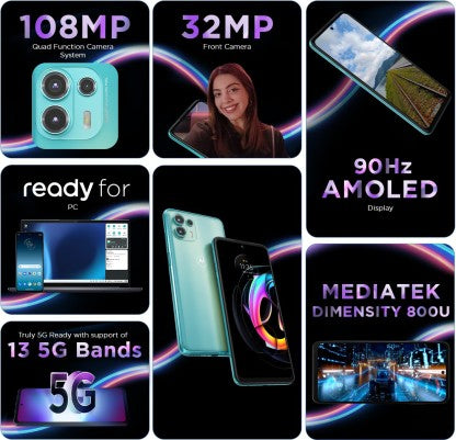 MOTOROLA EDGE 20 FUSION 5G (CYBER TEAL, 128 GB)  (6 GB RAM)