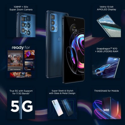 MOTOROLA Edge 20 Pro (Midnight Sky, 128 GB)  (8 GB RAM)