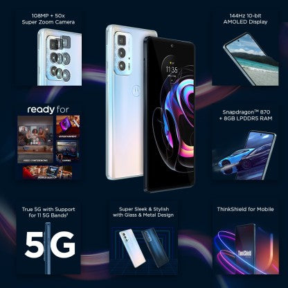 MOTOROLA Edge 20 Pro (Iridescent Cloud, 128 GB)  (8 GB RAM)