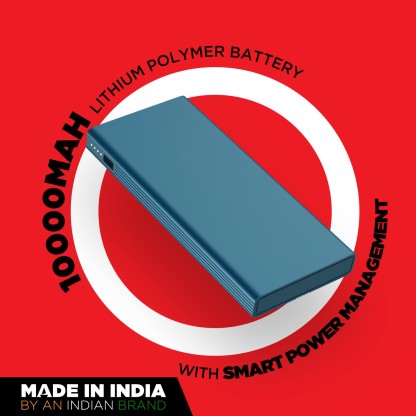 BOAT 10000 MAH POWER BANK (12 W, FAST CHARGING)  (MIDNIGHT BLUE, LITHIUM POLYMER)