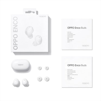 OPPO ENCO BUDS WITH 24 HOURS BATTERY LIFE BLUETOOTH HEADSET  (WHITE, TRUE WIRELESS)