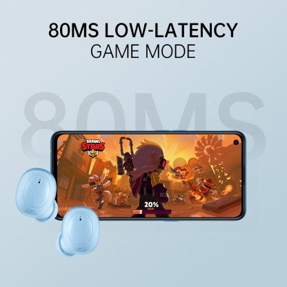 OPPO ENCO BUDS WITH 24 HOURS BATTERY LIFE BLUETOOTH HEADSET  (BLUE, TRUE WIRELESS)