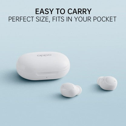 OPPO ENCO BUDS WITH 24 HOURS BATTERY LIFE BLUETOOTH HEADSET  (WHITE, TRUE WIRELESS)