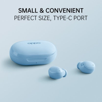 OPPO ENCO BUDS WITH 24 HOURS BATTERY LIFE BLUETOOTH HEADSET  (BLUE, TRUE WIRELESS)