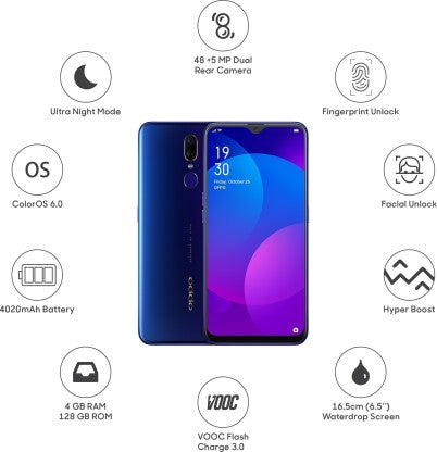 [Like New] OPPO F11 (FLUORITE PURPLE, 128 GB)  (4 GB RAM)