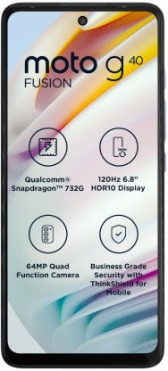 MOTOROLA G40 FUSION (DYNAMIC GRAY, 128 GB)  (6 GB RAM)[Like New]