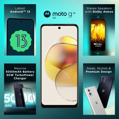 MOTOROLA G73 5G (MIDNIGHT BLUE, 128 GB)  (8 GB RAM)