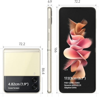 SAMSUNG GALAXY Z FLIP3 5G (CREAM, 128 GB)  (8 GB RAM)