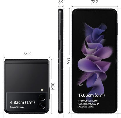 SAMSUNG GALAXY Z FLIP3 5G (PHANTOM BLACK, 256 GB)  (8 GB RAM)