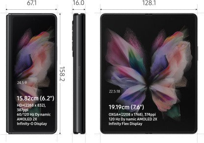 SAMSUNG GALAXY Z FOLD3 5G (PHANTOM BLACK, 256 GB)  (12 GB RAM)