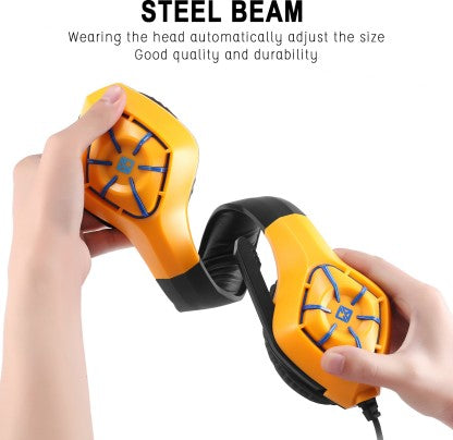 COSMIC BYTE GS411 STARLIGHT WIRED GAMING HEADSET  (CB AMBER, ON THE EAR)