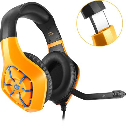 COSMIC BYTE GS411 STARLIGHT WIRED GAMING HEADSET  (CB AMBER, ON THE EAR)