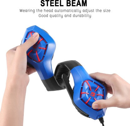COSMIC BYTE GS411 STARLIGHT WIRED GAMING HEADSET  (ROYAL BLUE, ON THE EAR)