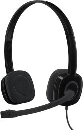 LOGITECH H-151 WIRED HEADSET  (BLACK, ON THE EAR)