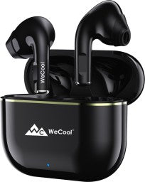 WECOOL H1 TRUE WIRELESS BLUETOOTH EARBUDS WITH 30 HOURS PLAY TIME AND AI POWERED ENC BLUETOOTH HEADSET  (BLACK, TRUE WIRELESS)