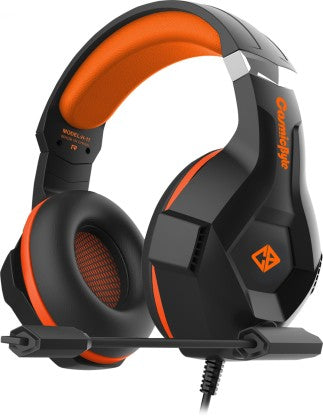 COSMIC BYTE H11 GAMING WIRED HEADSET  (ORANGE, ON THE EAR)
