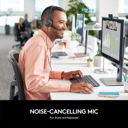 LOGITECH H340 USB WIRED HEADSET  (BLACK, ON THE EAR)