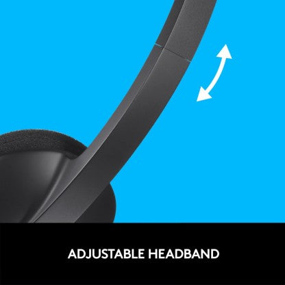 LOGITECH H340 USB WIRED HEADSET  (BLACK, ON THE EAR)