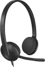 LOGITECH H340 USB WIRED HEADSET  (BLACK, ON THE EAR)