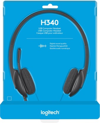 LOGITECH H340 USB WIRED HEADSET  (BLACK, ON THE EAR)