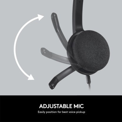 LOGITECH H340 USB WIRED HEADSET  (BLACK, ON THE EAR)