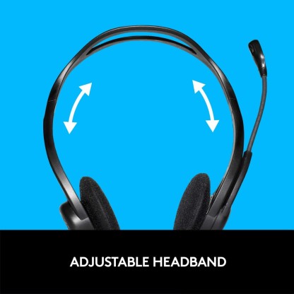 LOGITECH H370 USB WIRED HEADSET  (BLACK, ON THE EAR)